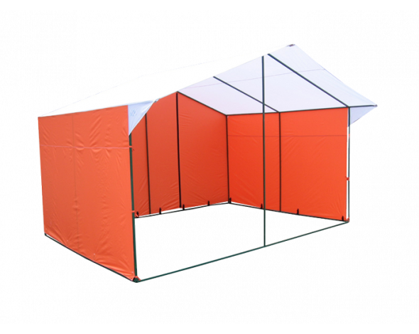 Торговая палатка с логотипом «Домик» 4 х 3 из квадратной трубы 20х20 мм 